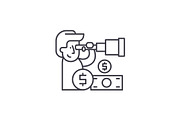 Financial forecast line icon concept