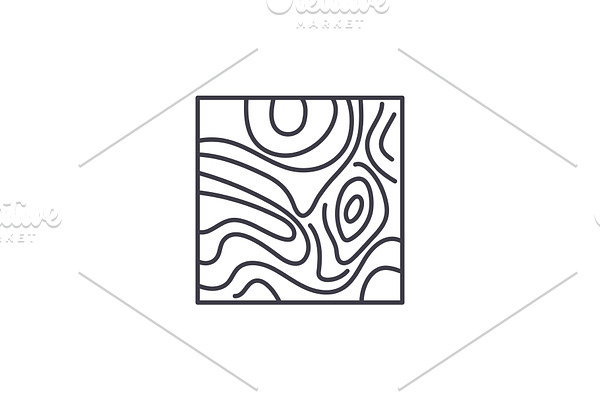 Floorboard line icon concept