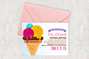 Ice Cream Psd Card Templates
