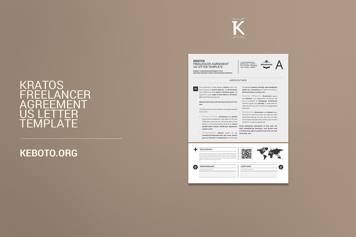 Kratos Freelancer Agreement USL in Stationery Templates - product preview 8