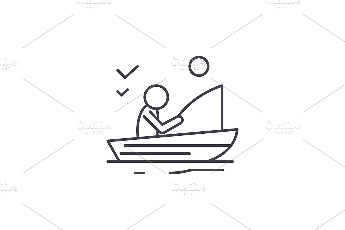 Good fishing line icon concept. Good in Illustrations - product preview 8