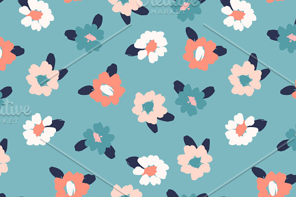 9 floral abstract seamless patterns. in Patterns - product preview 2