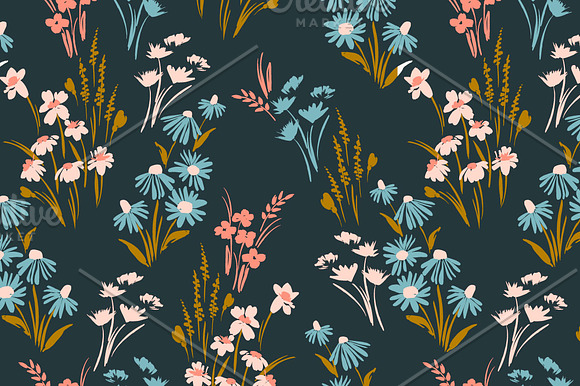 9 floral abstract seamless patterns. in Patterns - product preview 3