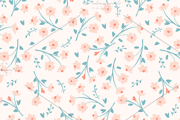 9 floral abstract seamless patterns. in Patterns - product preview 6