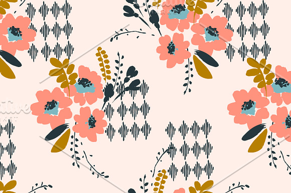 9 floral abstract seamless patterns. in Patterns - product preview 8