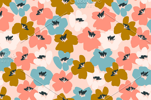 9 floral abstract seamless patterns. in Patterns - product preview 9
