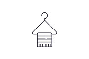 Hangers for clothes line icon