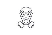Mask line icon concept. Mask vector