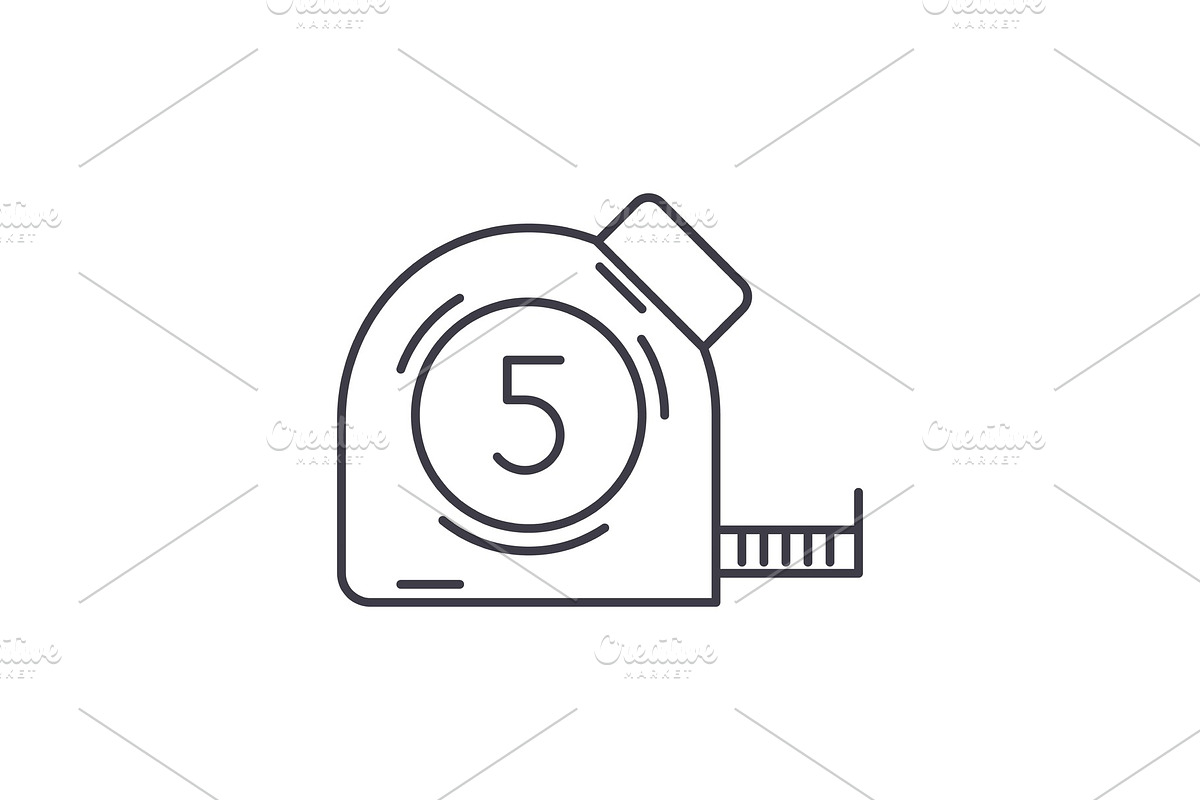 Measuring tape line icon concept in Objects - product preview 8