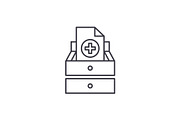 Medical tests line icon concept