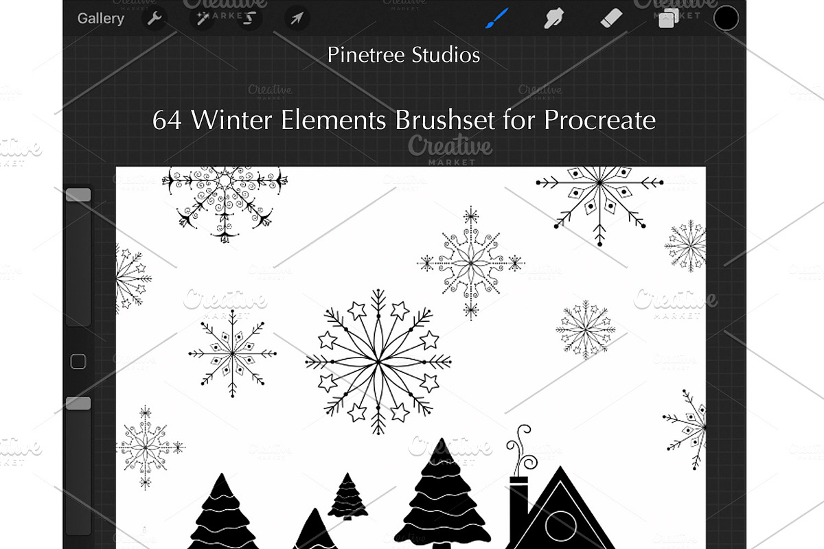 Procreate Winter Elements .brushset in Add-Ons - product preview 8
