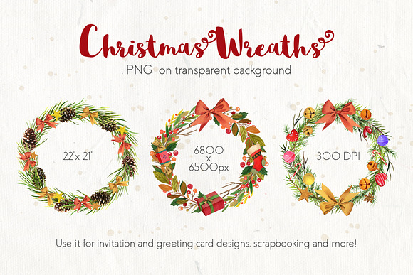 Christmas Design Tool Kit (clipart) in Illustrations - product preview 2
