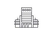 Modern business office line icon