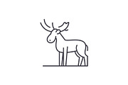 Moose line icon concept. Moose