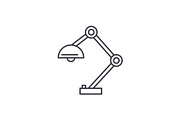 Office lamp line icon concept