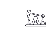 Oil industry line icon concept. Oil