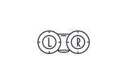Ophthalmology line icon concept