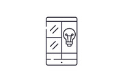 Phablet idea line icon concept