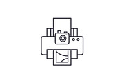 Photo studio line icon concept
