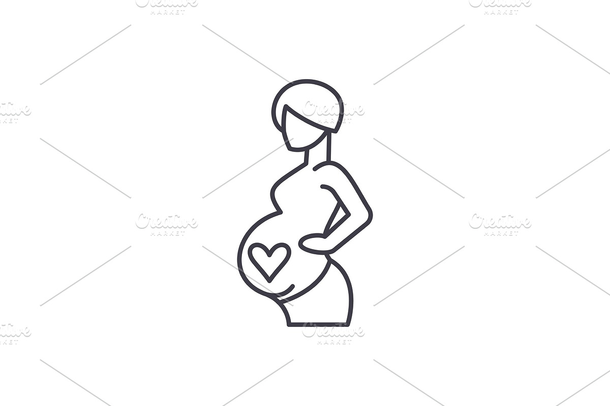 Pregnancy line icon concept in Objects - product preview 8