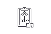 Project recognition line icon