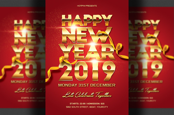 New Years Eve Party Flyer in Flyer Templates - product preview 1