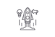 Quick start up business line icon