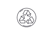 Recycling line icon concept
