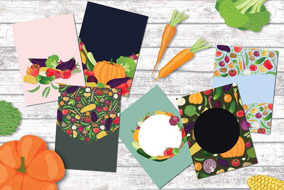 Hand drawn vector elements Veggies in Illustrations - product preview 6