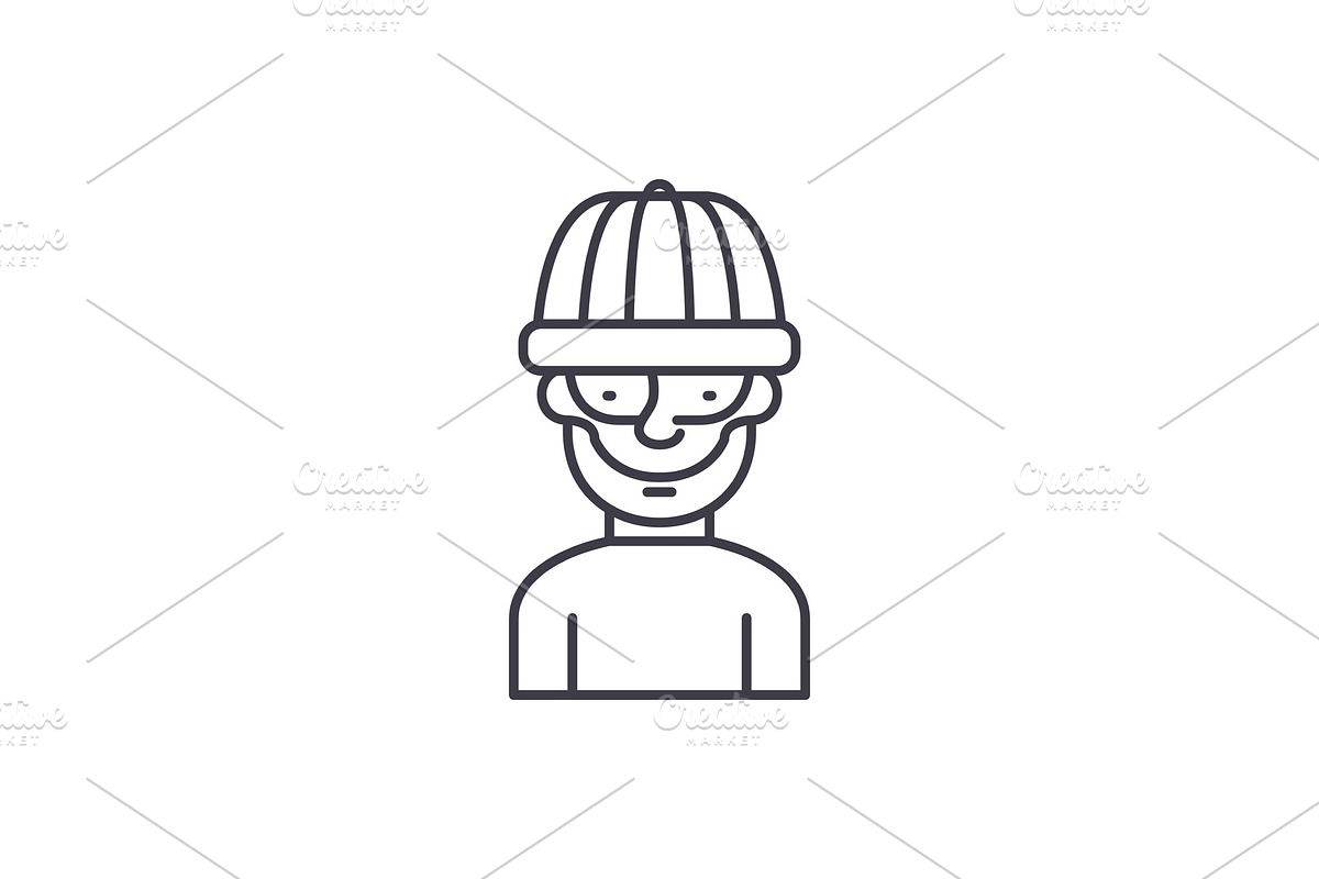 Robber line icon concept. Robber in Illustrations - product preview 8