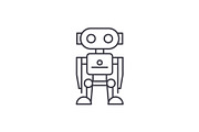 Robot line icon concept. Robot
