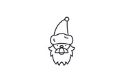 Santa claus line icon concept. Santa