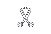 Scissors line icon concept. Scissors