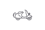 Scooter line icon concept. Scooter