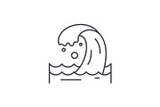 Sea wave line icon concept. Sea wave