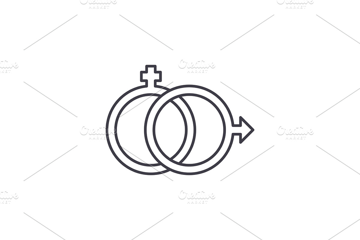 Sexology line icon concept. Sexology in Illustrations - product preview 8