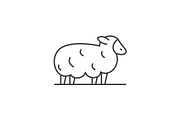 Sheep line icon concept. Sheep