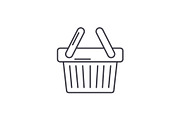 Shopping cart line icon concept