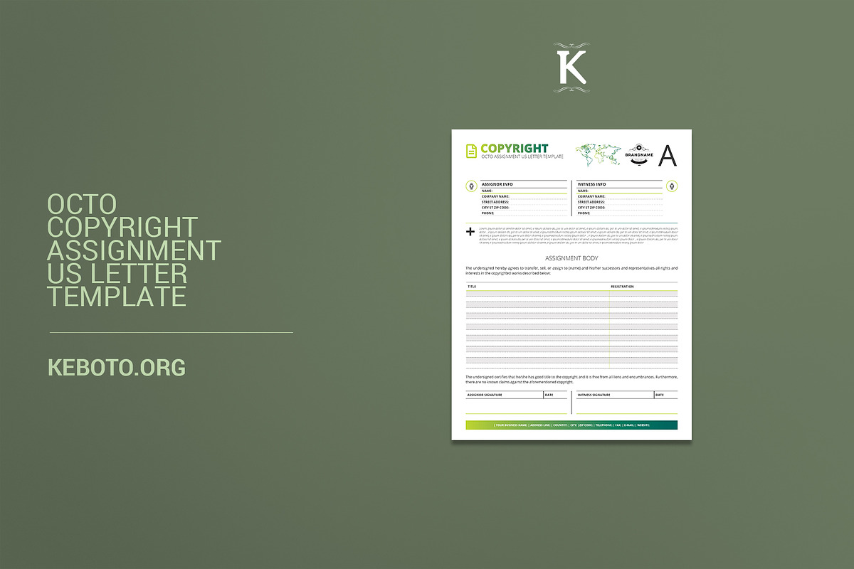 Octo Copyright Assignment US Letter in Templates - product preview 8