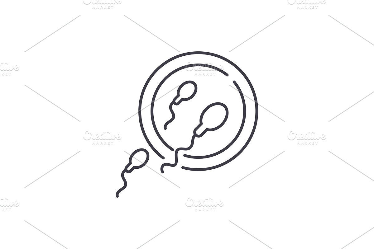 Sperm line icon concept. Sperm in Objects - product preview 8