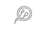 Sperm line icon concept. Sperm