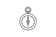 Stopwatch line icon concept