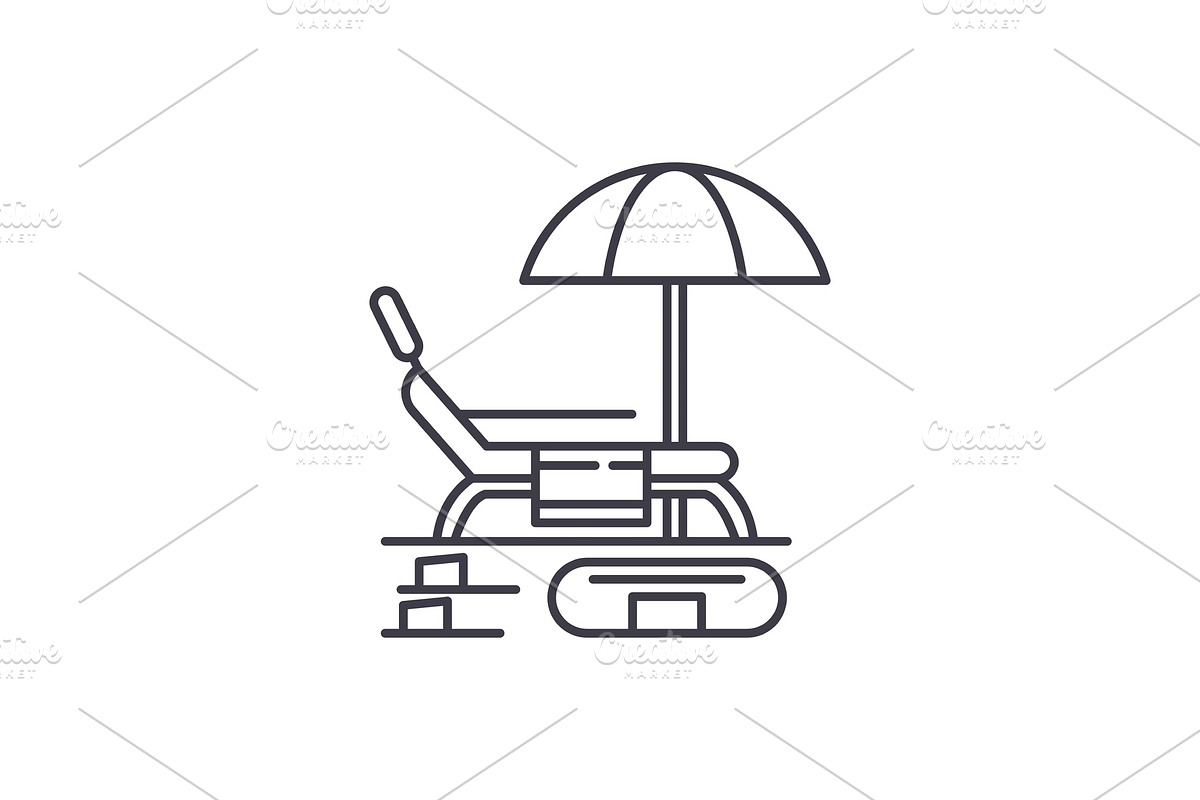 Summer rest line icon concept in Objects - product preview 8