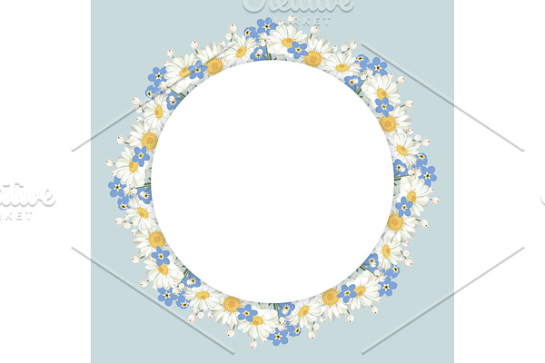 chamomile and forget-me-not flowers