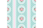 Shabby chic rose seamless pattern
