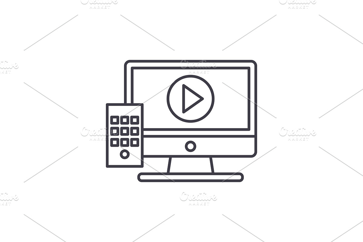 Television line icon concept in Objects - product preview 8