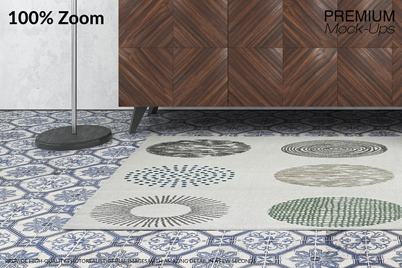 Floor Frames & Carpet in Living Room in Product Mockups - product preview 14