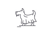 Terrier line icon concept. Terrier