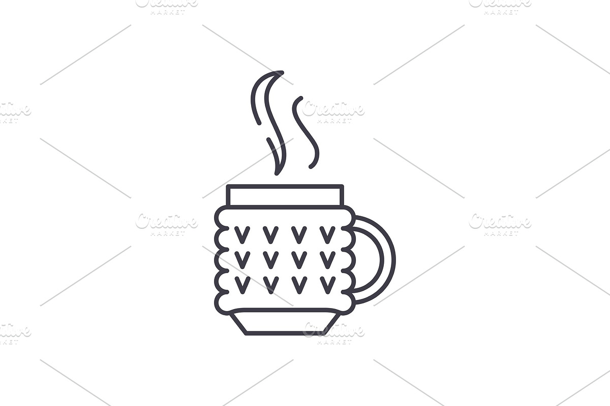 Thermo mug line icon concept. Thermo in Illustrations - product preview 8