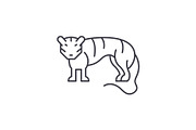 Tiger line icon concept. Tiger